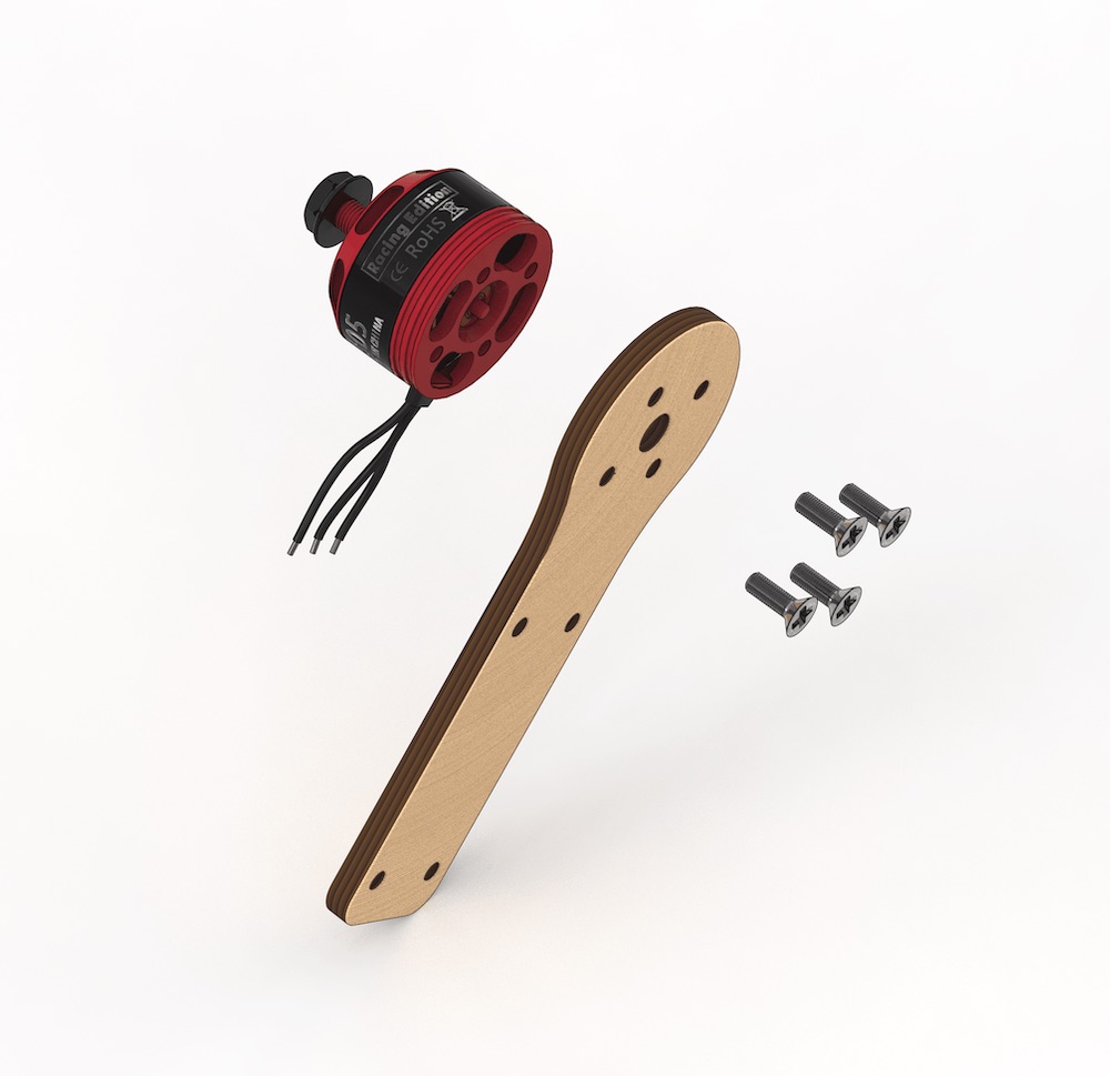 Закрепить мотор на луче