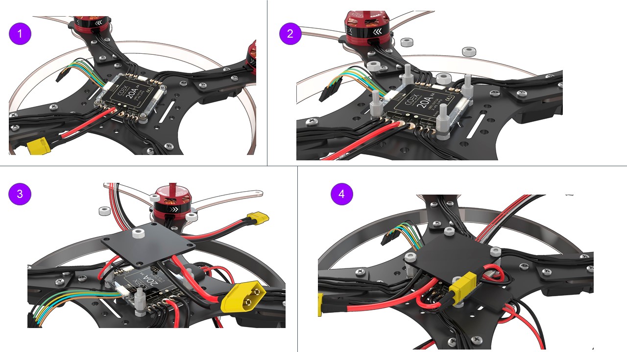 Монтаж платы питания