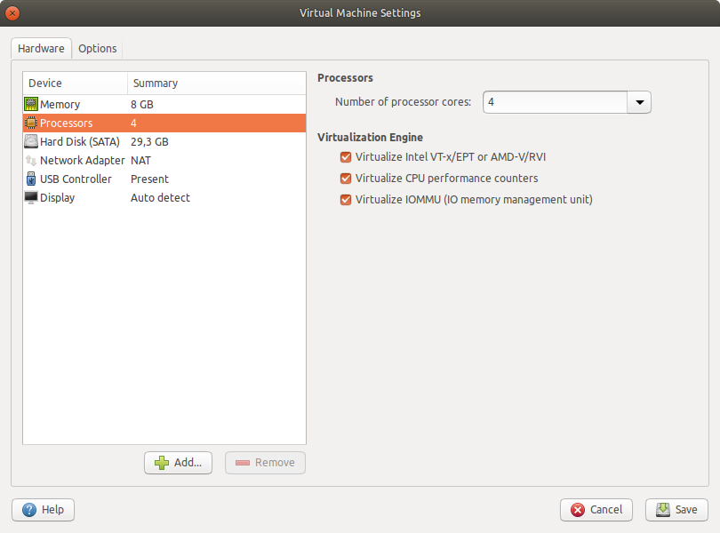 Increasing cpu cores